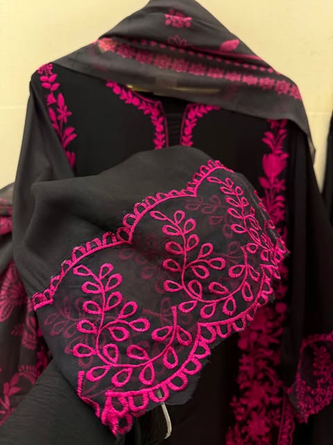 Women premium long Elegant Embroidered 3-Piece Suit