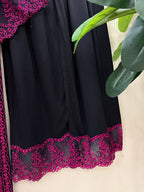 Women premium long Elegant Embroidered 3-Piece Suit