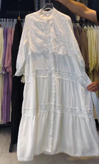 Trendy Long Frock with Lace Work