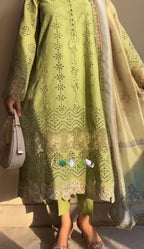 Pack of 2 Women’s Embroidered 3-Piece Suits