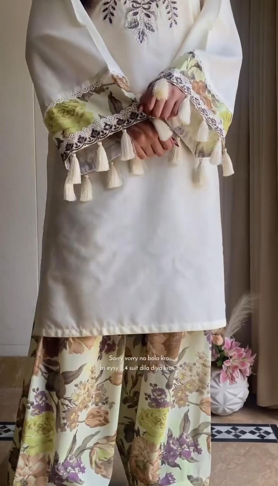 Trendy Embroidered Shirt with Printed Shalwar & Dupatta