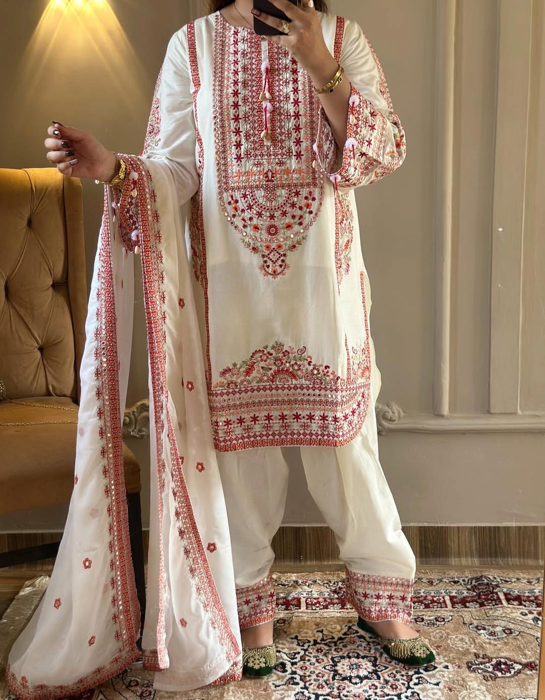 Premium Embroidered 3-Piece Suit