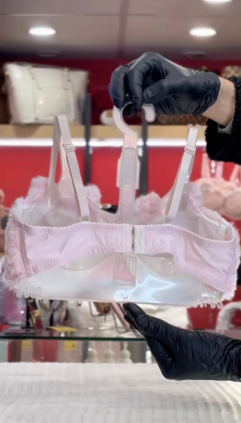 Fluffy Cute Cat Plush Bra & Panty Set
