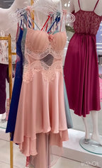 Pack of 2 Satin Lace Detail Flared Dress