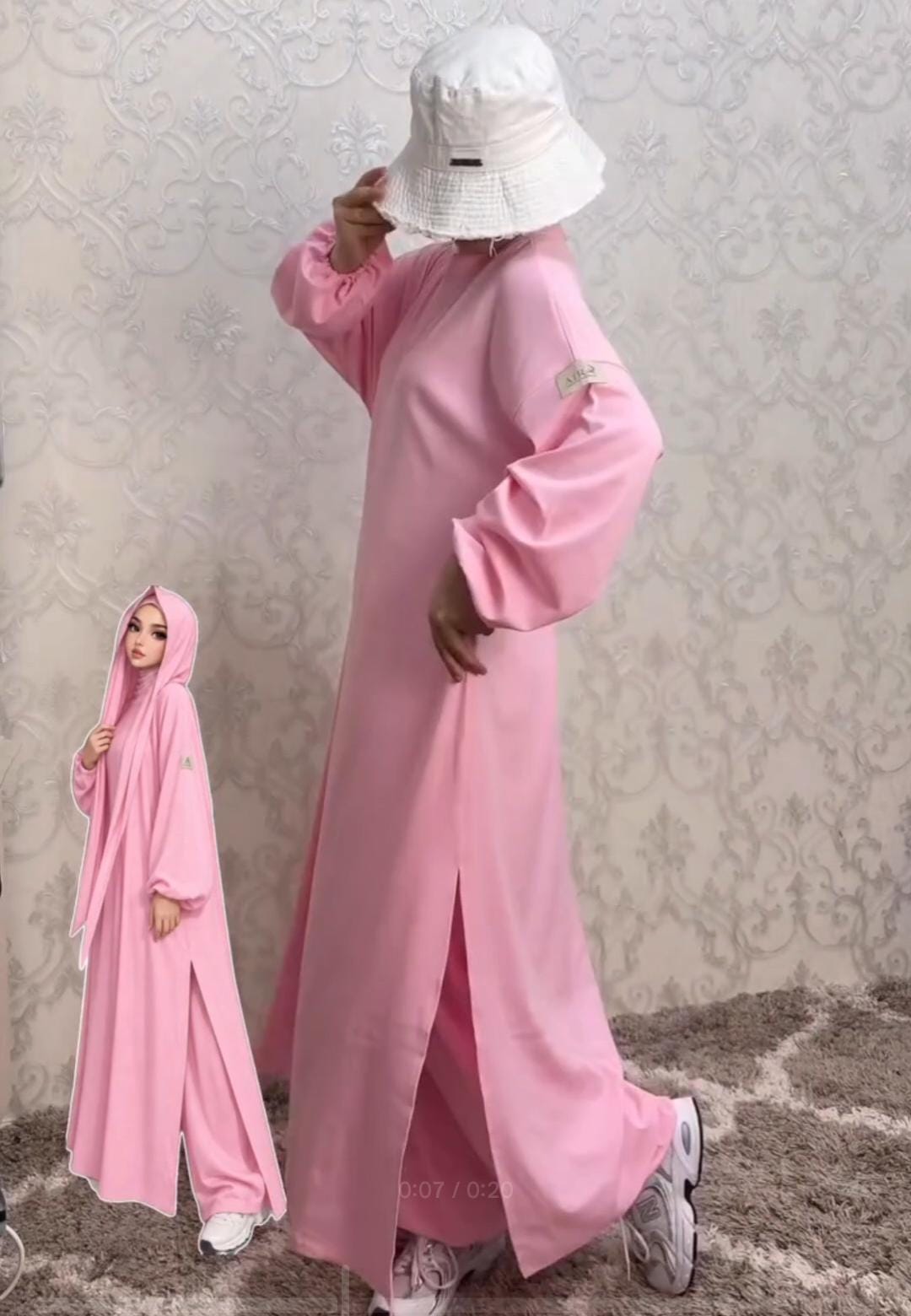 Pack of 2 Women’s Long Shirt, Trouser & Scarf Set