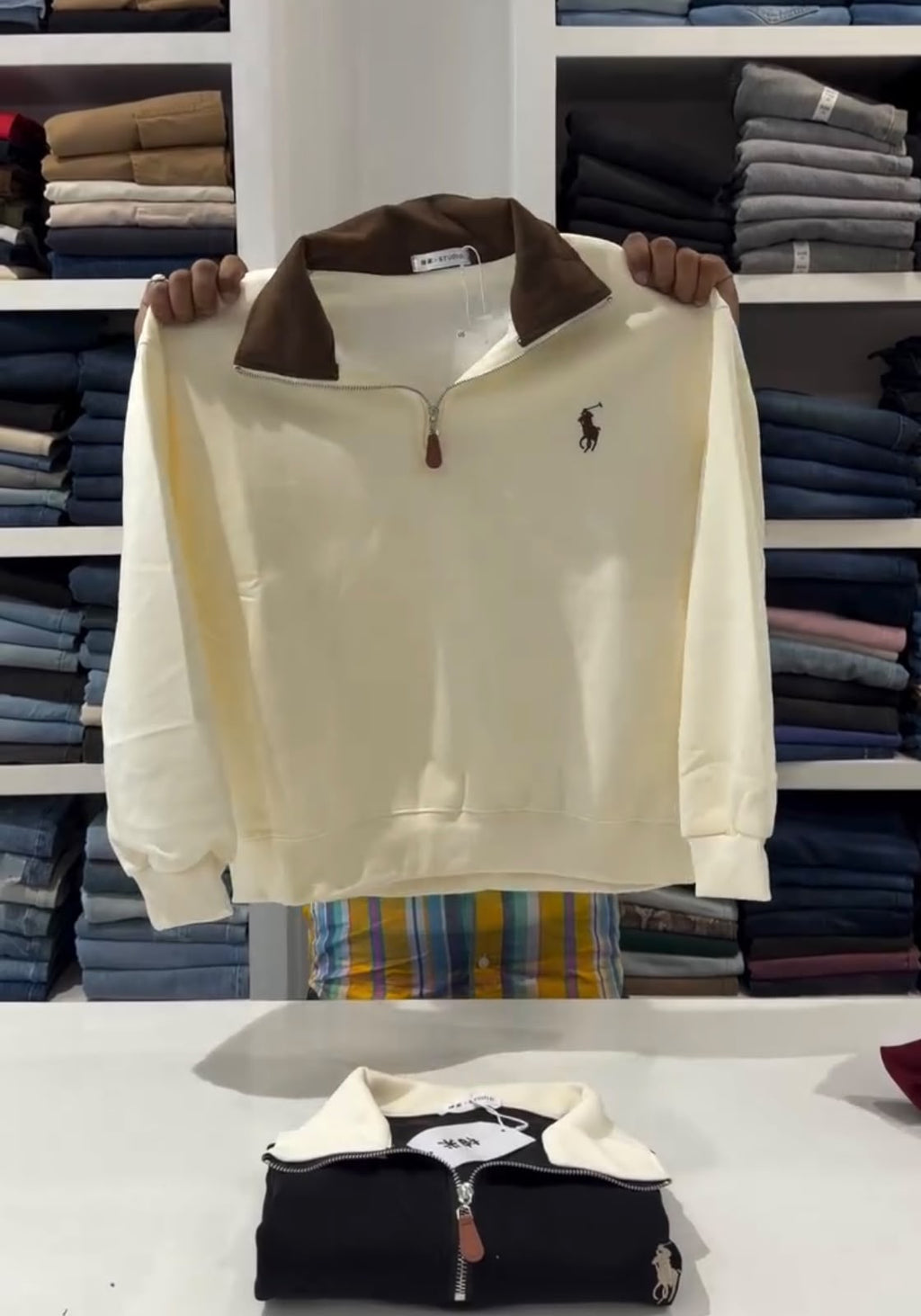 Buy Any 2 Trendy Quarter-Zip Sweatshirt