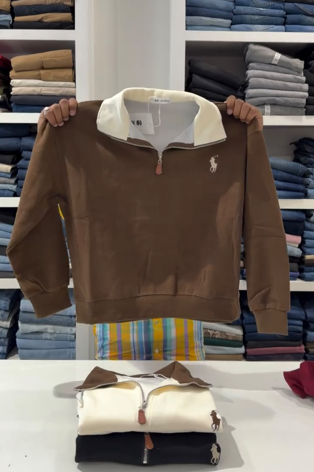 Buy Any 2 Trendy Quarter-Zip Sweatshirt