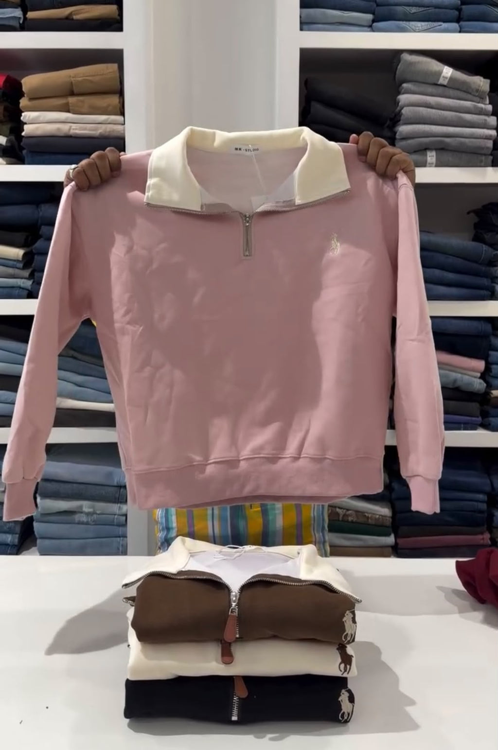 Buy Any 2 Trendy Quarter-Zip Sweatshirt