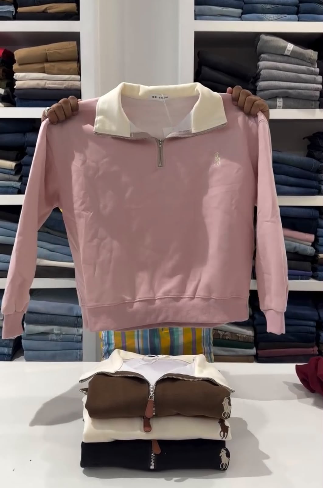 Buy Any 2 Trendy Quarter-Zip Sweatshirt