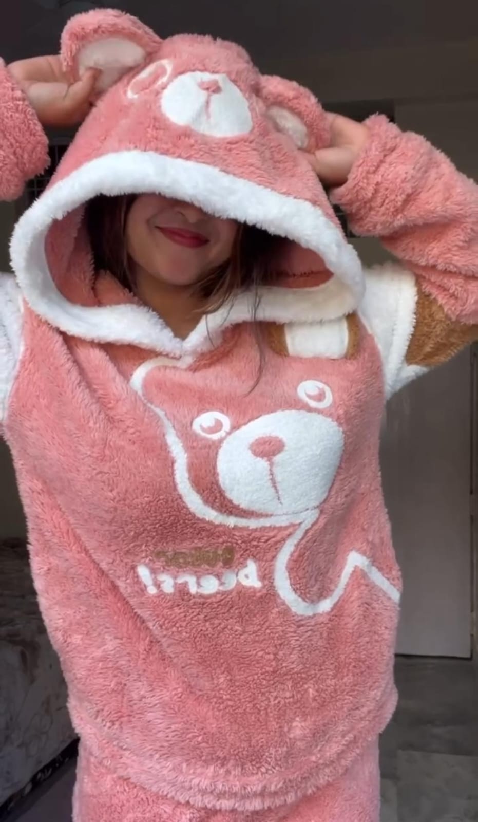 Cute Teddy Bear Night Suit for Women Pack of 2
