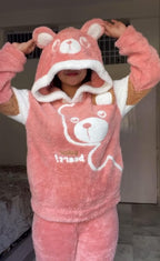 Cute Teddy Bear Night Suit for Women Pack of 2