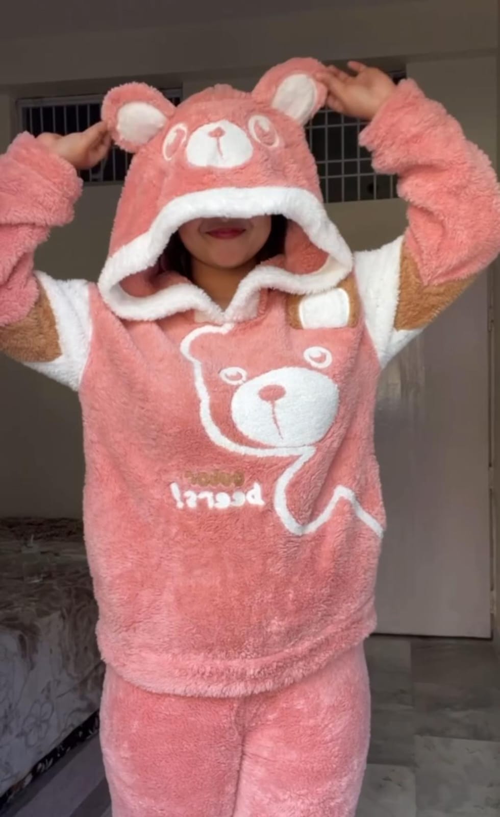 Cute Teddy Bear Night Suit for Women Pack of 2