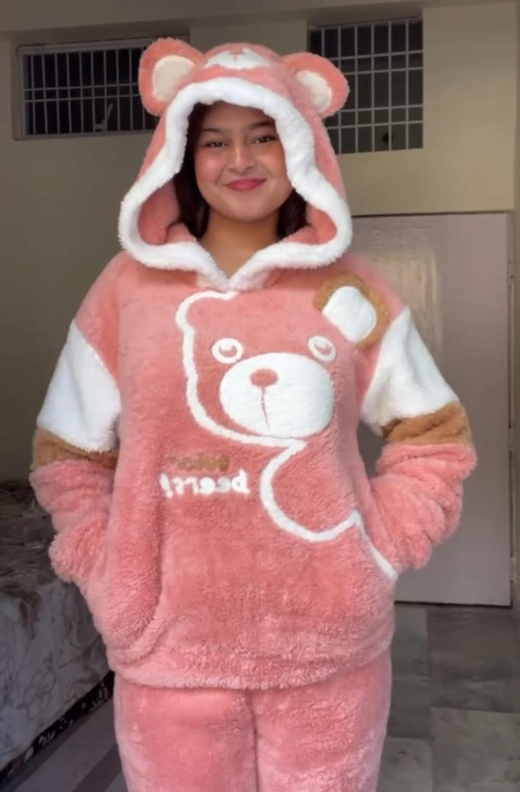 Cute Teddy Bear Night Suit for Women Pack of 2
