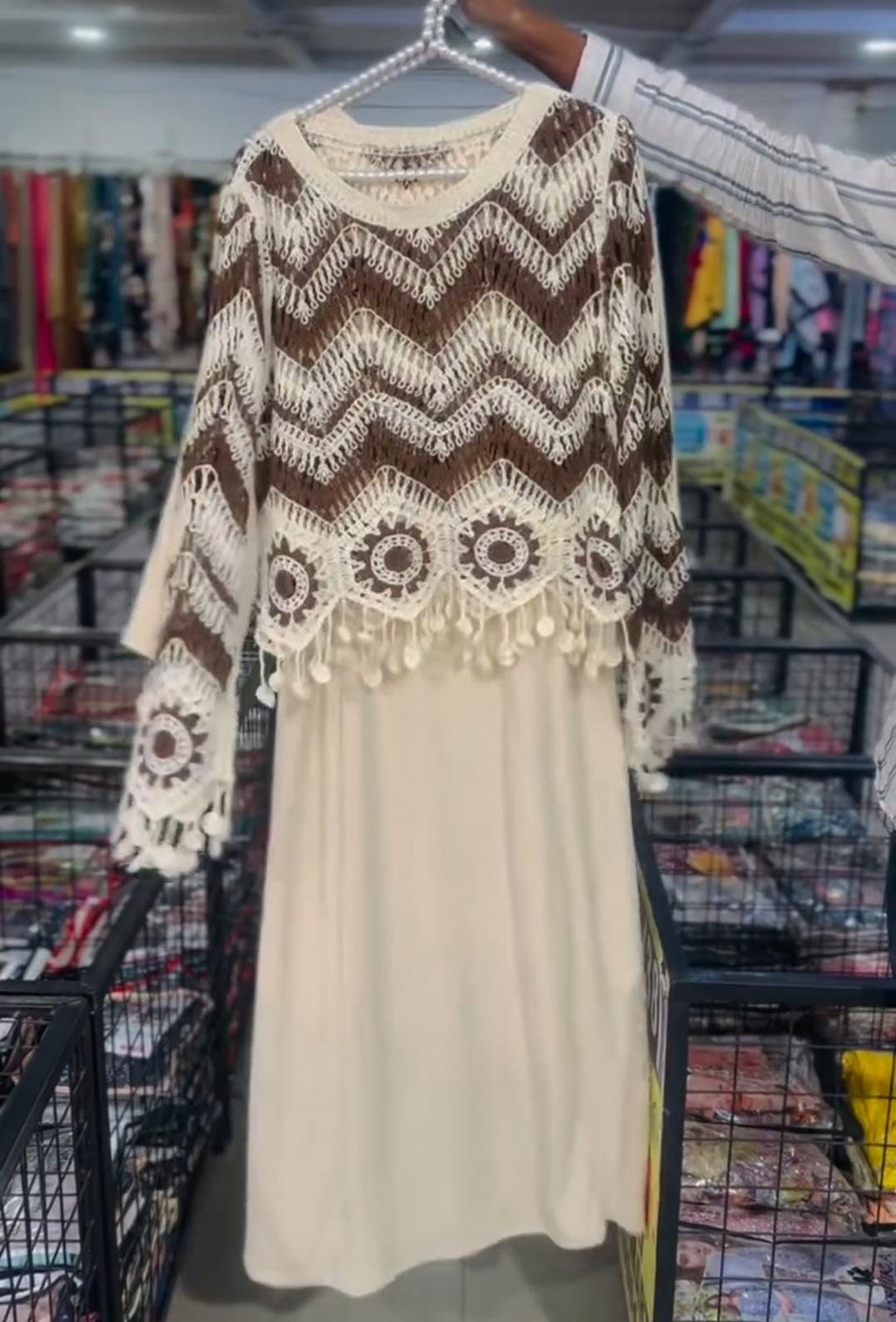 WOMEN'S TRENDY LONG MAXI WITH CROCHET UPPER