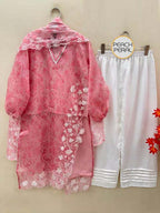 Gorgeous Embroidery & Cutwork on Premium Organza – 3PC Suit