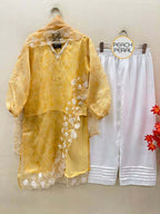 Gorgeous Embroidery & Cutwork on Premium Organza – 3PC Suit