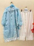 Gorgeous Embroidery & Cutwork on Premium Organza – 3PC Suit