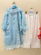 Gorgeous Embroidery & Cutwork on Premium Organza – 3PC Suit